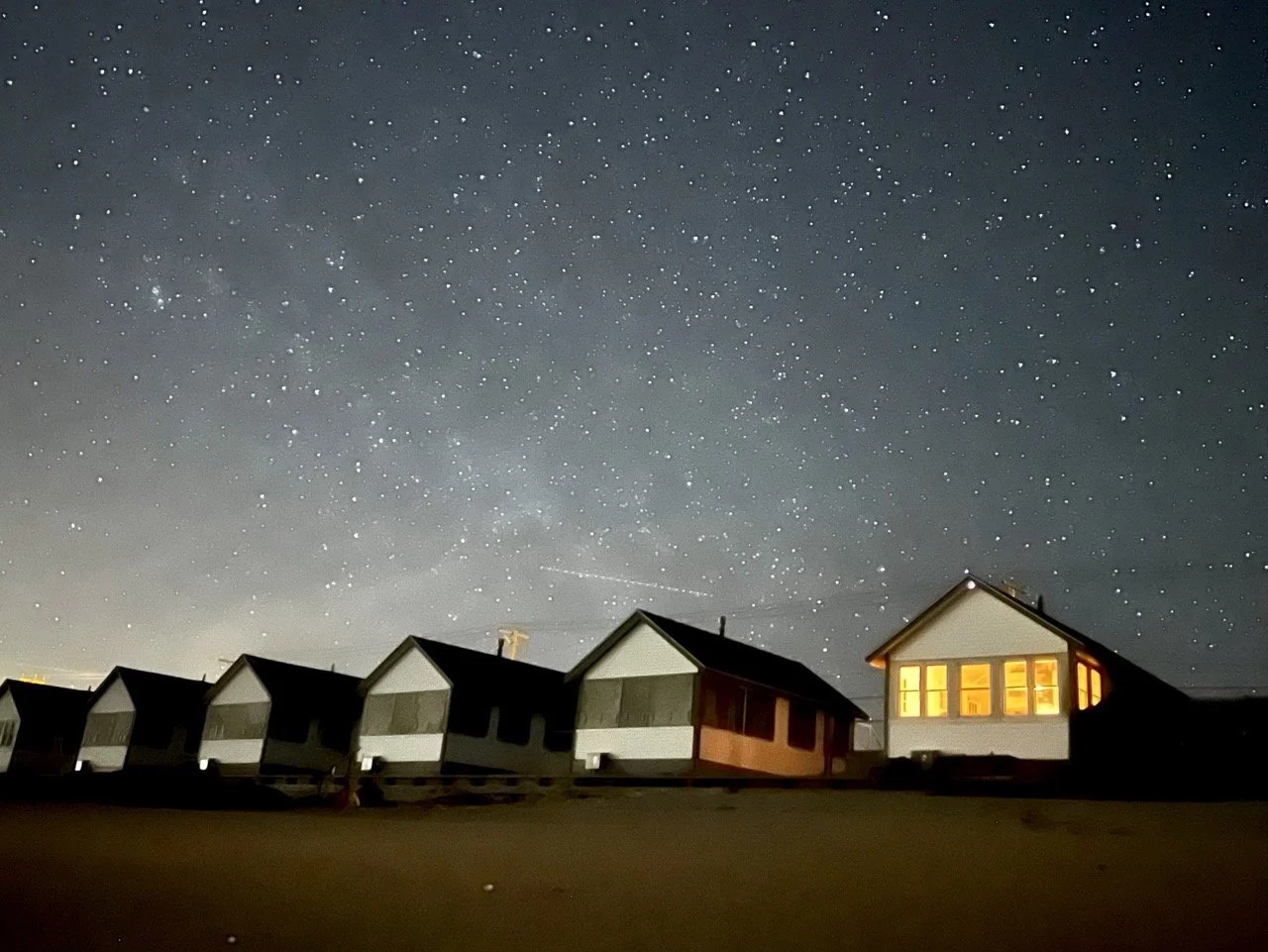 daisy cottage at night